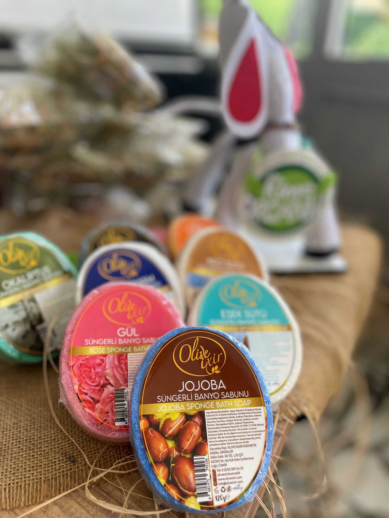 jojoba yağlı süngerli banyo sabunu