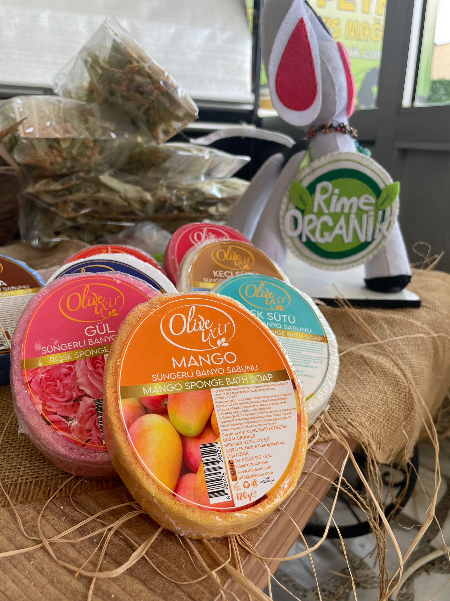 mango aromalı süngerli sabun