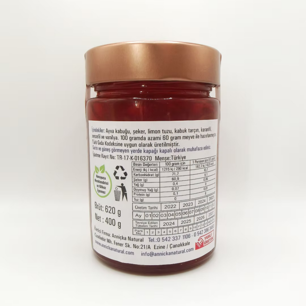 Doğal Püskül ve Balkabağı Reçeli 2x400gr