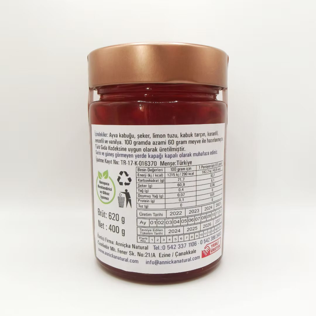 Doğal Püskül ve Balkabağı Reçeli 2x400gr