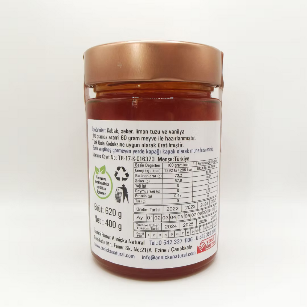 Doğal Püskül ve Balkabağı Reçeli 2x400gr