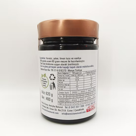 Doğal Karadut ve Portakal Reçeli 2x400gr