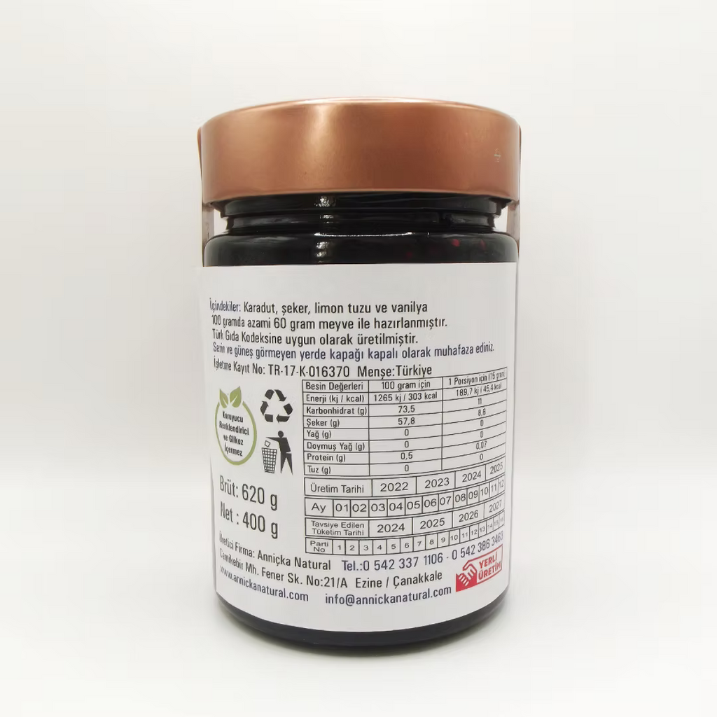 Doğal Karadut ve Yeşil İncir Reçeli 2x400gr