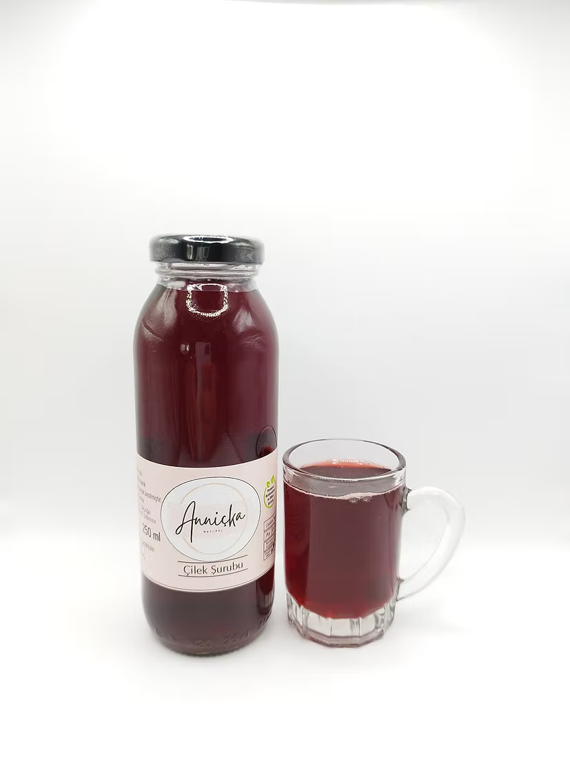 Katkısız Doğal Çilek Şurubu 250ml