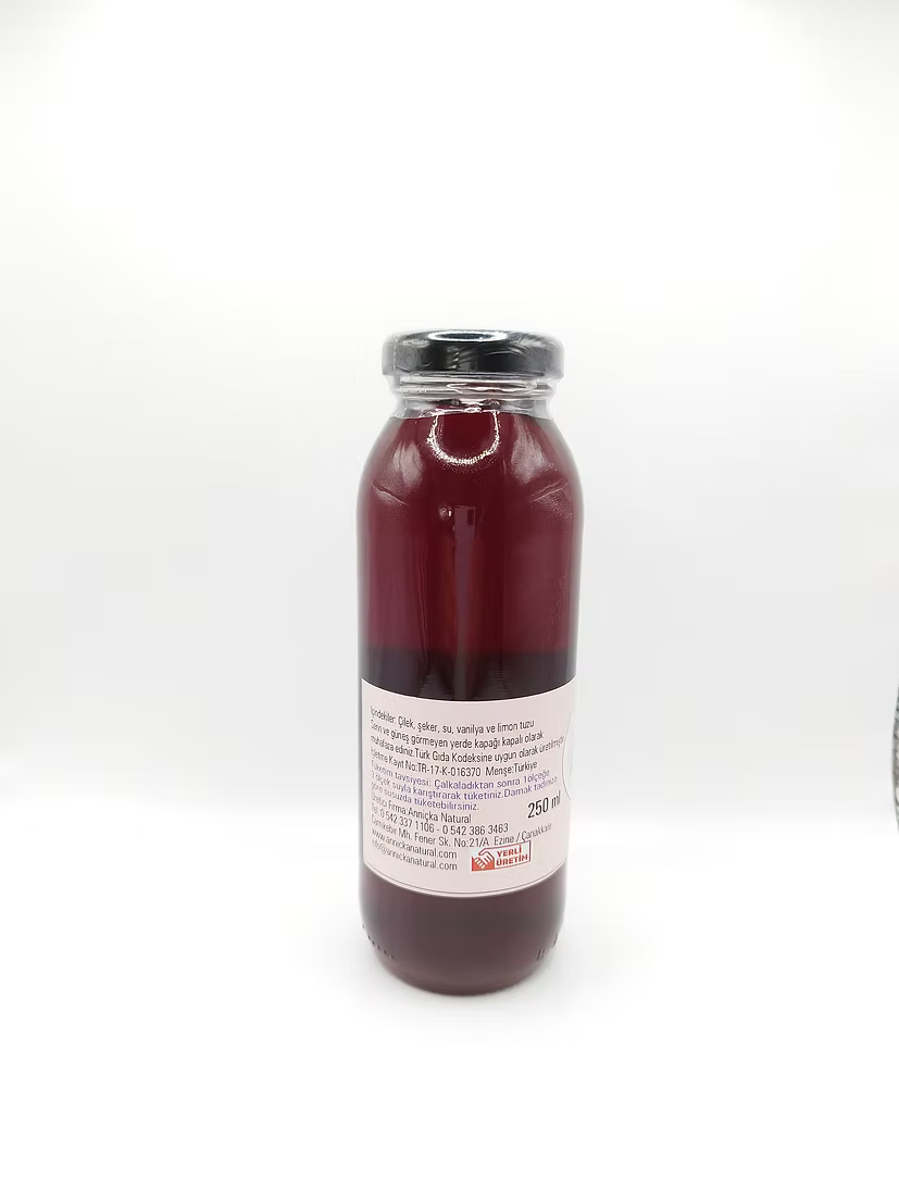Katkısız Doğal Çilek Şurubu 250ml