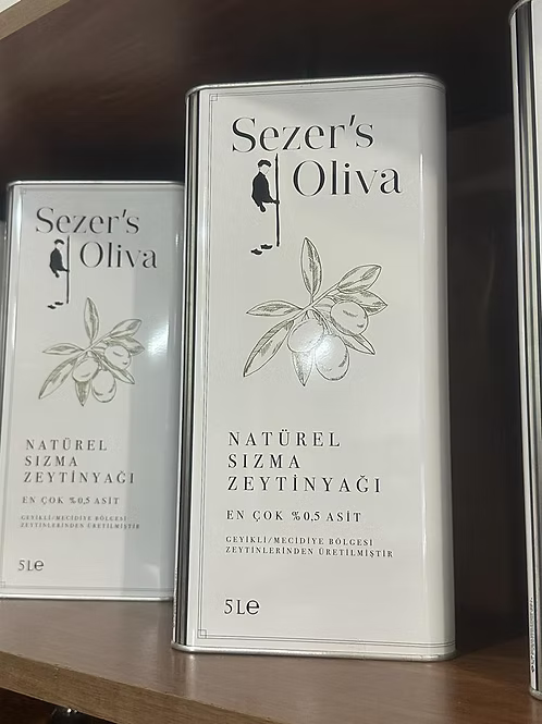 Soğuk Sıkım Taş Baskı Zeytinyağı 5Lt.(0.3 Dizem)