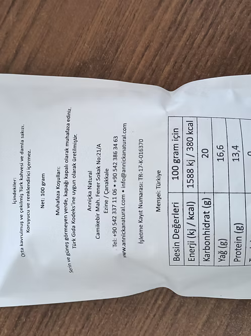 Doğal Bebek Tarhanası 500gr